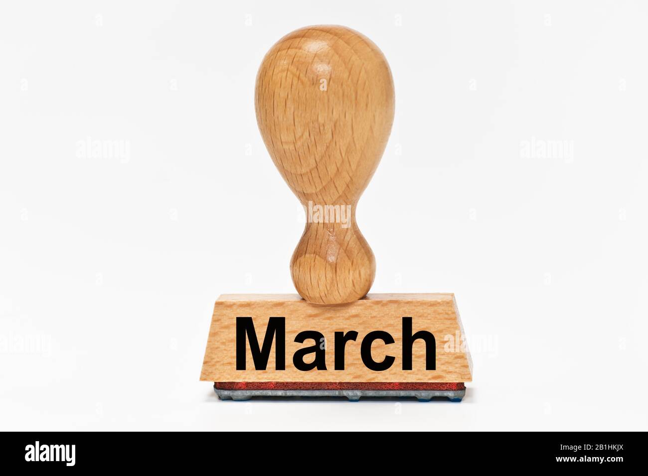 Ein Stempel mit der Aufschrift March Stockfoto