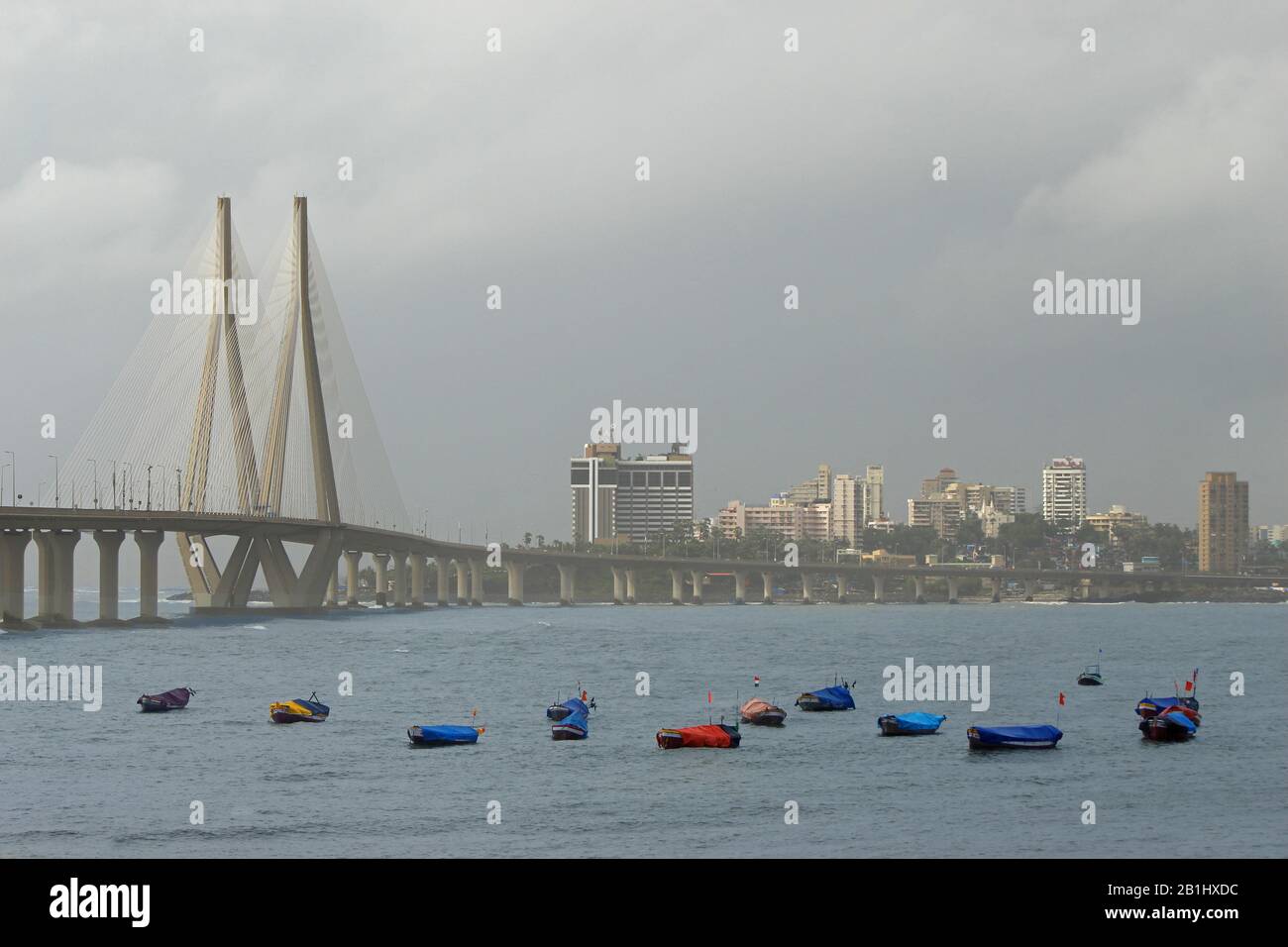 Bandra Worli, auch Rajiv Gandhi SEA Link, Mumbai, Maharashtra, Indien. Stockfoto