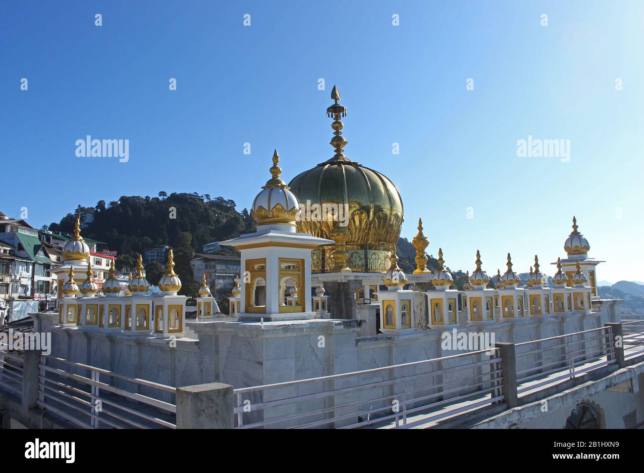 Gurdwara Shri Guru Singh Sabha bei Mussoorie, Uttarakhand, Indien Stockfoto