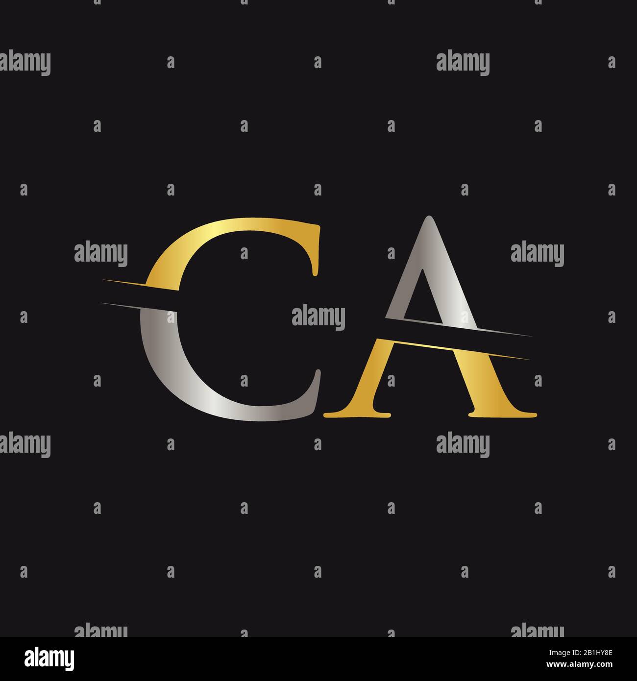 Erste CA Schreiben Logo mit Kreativen Moderne Typografie Vektor Vorlage. Kreative abstrakte Buchstaben ca Logo Design Stock Vektor