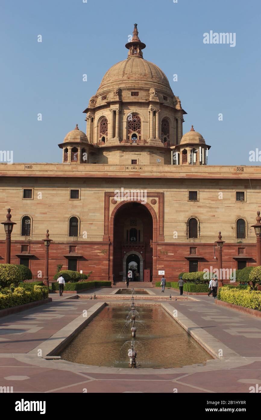 November 2019, Delhi, Indien. Blick auf das Zentralsekretariat, Delhi, Indien Stockfoto