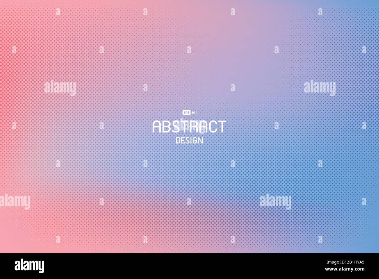 Abstrakter, farbiges, pinkfarbenes und blaues Vorlagenhintergrund mit dekorativem Halbtondesign. Verwendung für Werbung, Poster, Grafiken, Vorlagendesign, Print. Illustration Stock Vektor