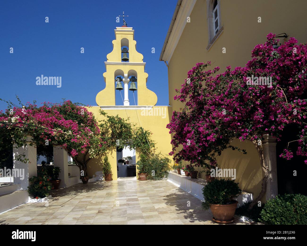 Kloster, Panaghia Theotokos, Korfu, Griechenland Stockfoto