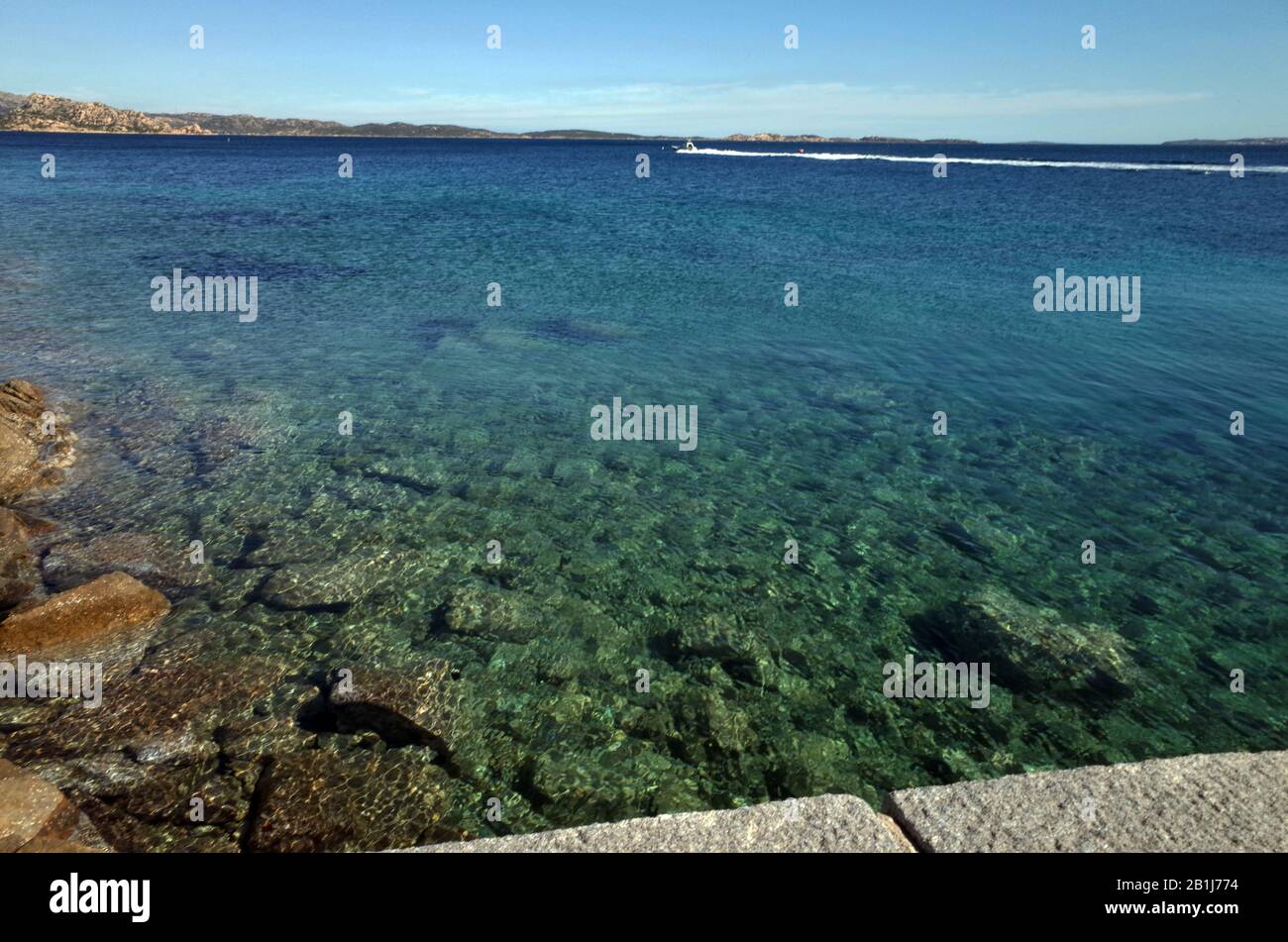 Palau, Sardinien, Italien. Cala Capra Strand Stockfoto