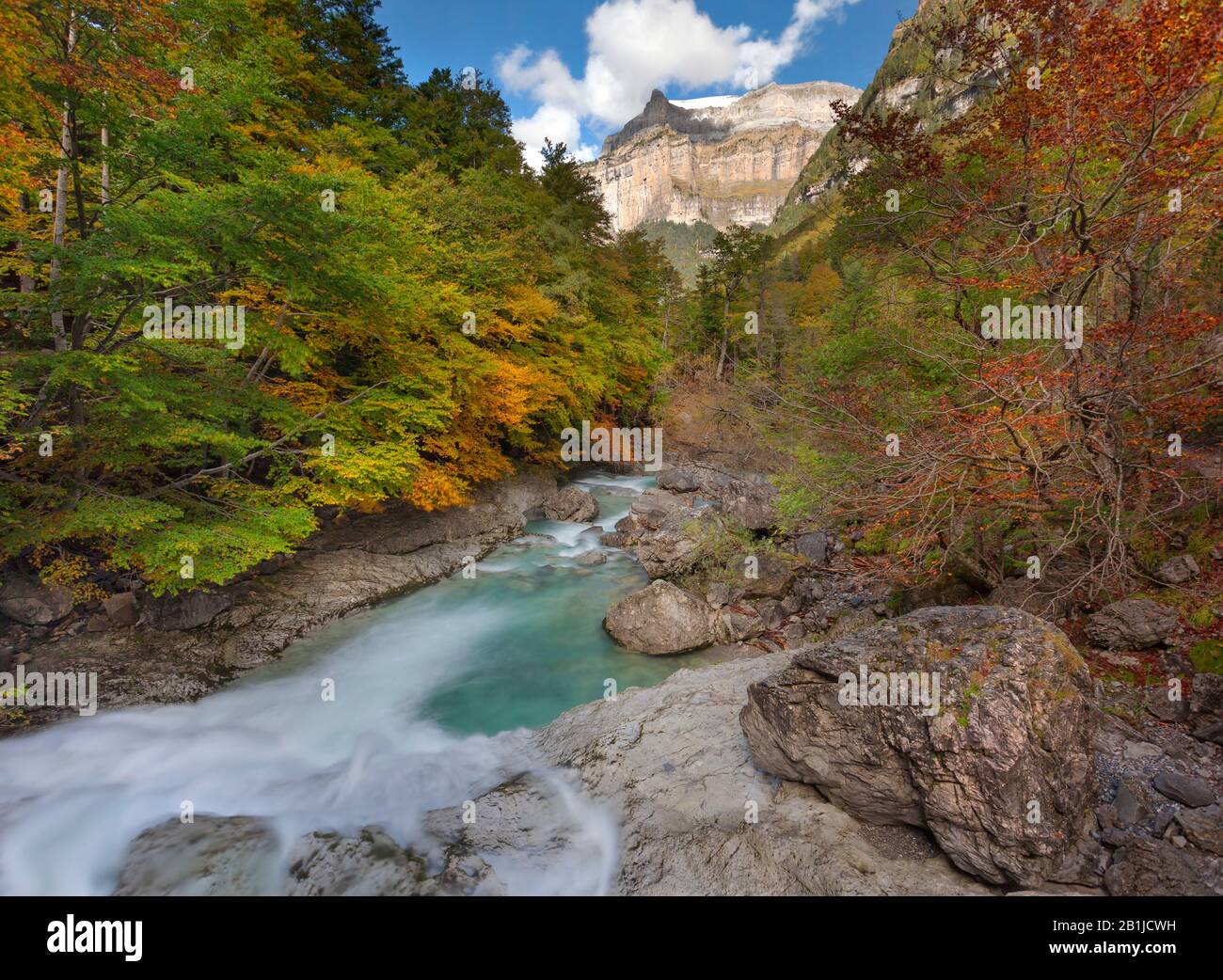 Nationalpark Ordesa und Monte Perdido, Huesca.Spanische Pyrenäen. Stockfoto