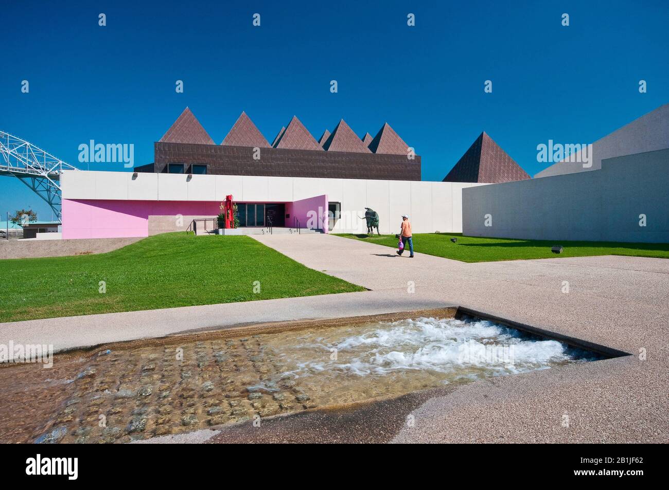 Kunstmuseum von Südtexas, entworfen von Philip Johnson, Fronleichnam, Golfküste, Texas, USA Stockfoto