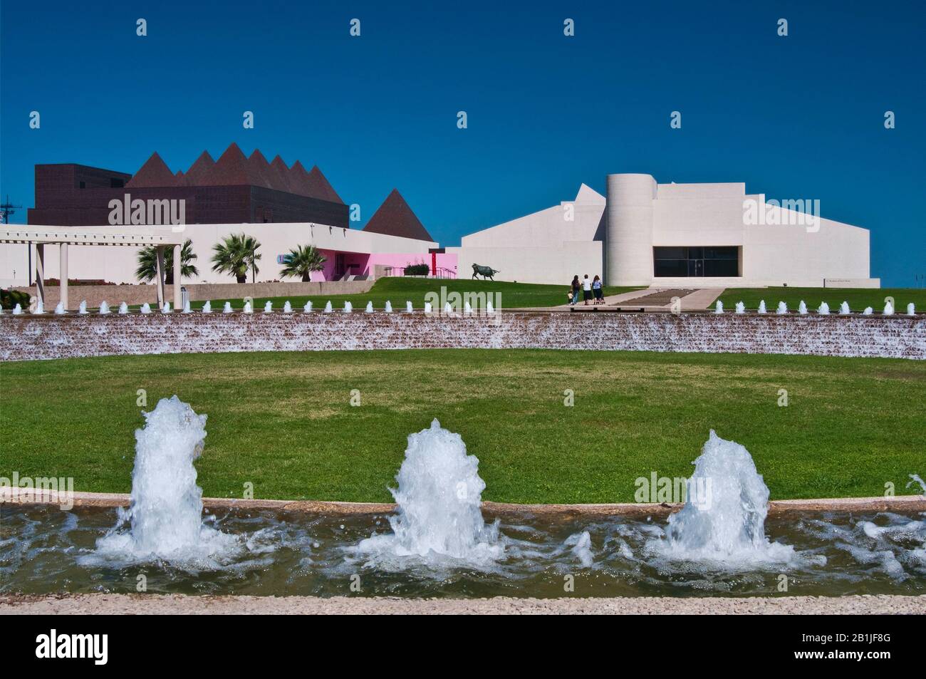 Kunstmuseum von Südtexas, entworfen von Philip Johnson, Fronleichnam, Golfküste, Texas, USA Stockfoto