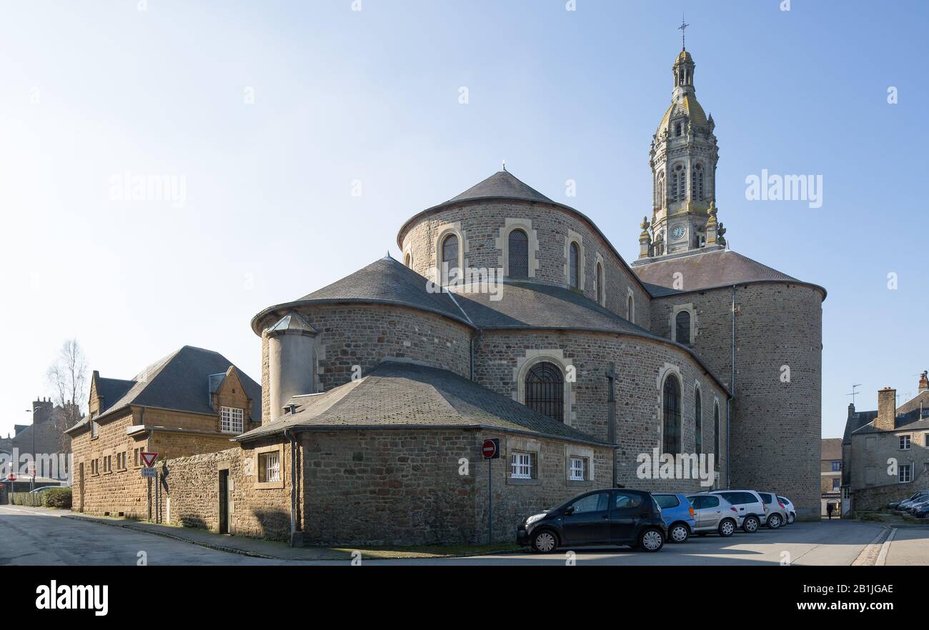 Avranches, Basilika St-Gervais. Neoklassizistische Umgestaltg, um das Jahr 1843 im Neorenaissancestil, 1899 fertig, nicht von ONO Stockfoto