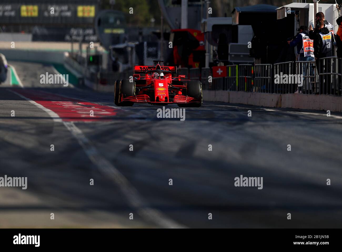 Montmelo, Spanien. Februar 2020. #05 Sebastian Vettel, Scuderia Ferrari. Formel-1-Weltmeisterschaft 2020, Wintertesttage #2 2020 Barcelona, 26-02-2020. Foto Federico Basile/Insidefoto Credit: Insidefoto srl/Alamy Live News Stockfoto