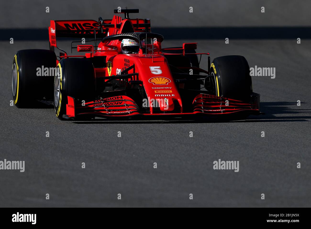 Montmelo, Spanien. Februar 2020. #05 Sebastian Vettel, Scuderia Ferrari. Formel-1-Weltmeisterschaft 2020, Wintertesttage #2 2020 Barcelona, 26-02-2020. Foto Federico Basile/Insidefoto Credit: Insidefoto srl/Alamy Live News Stockfoto