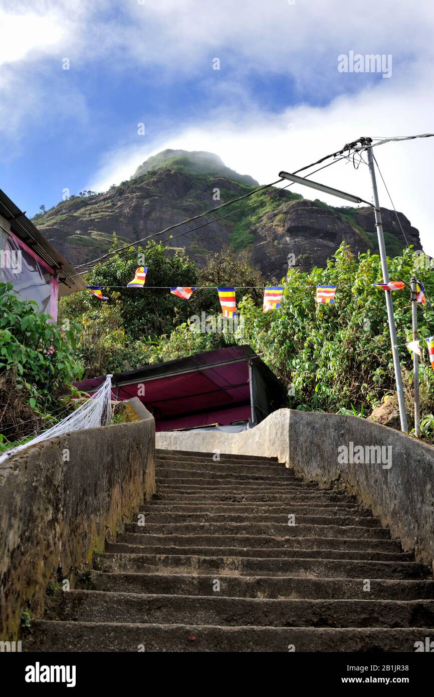 Sri Lanka, Adams Gipfel, Pilgerweg zum Gipfel Stockfoto