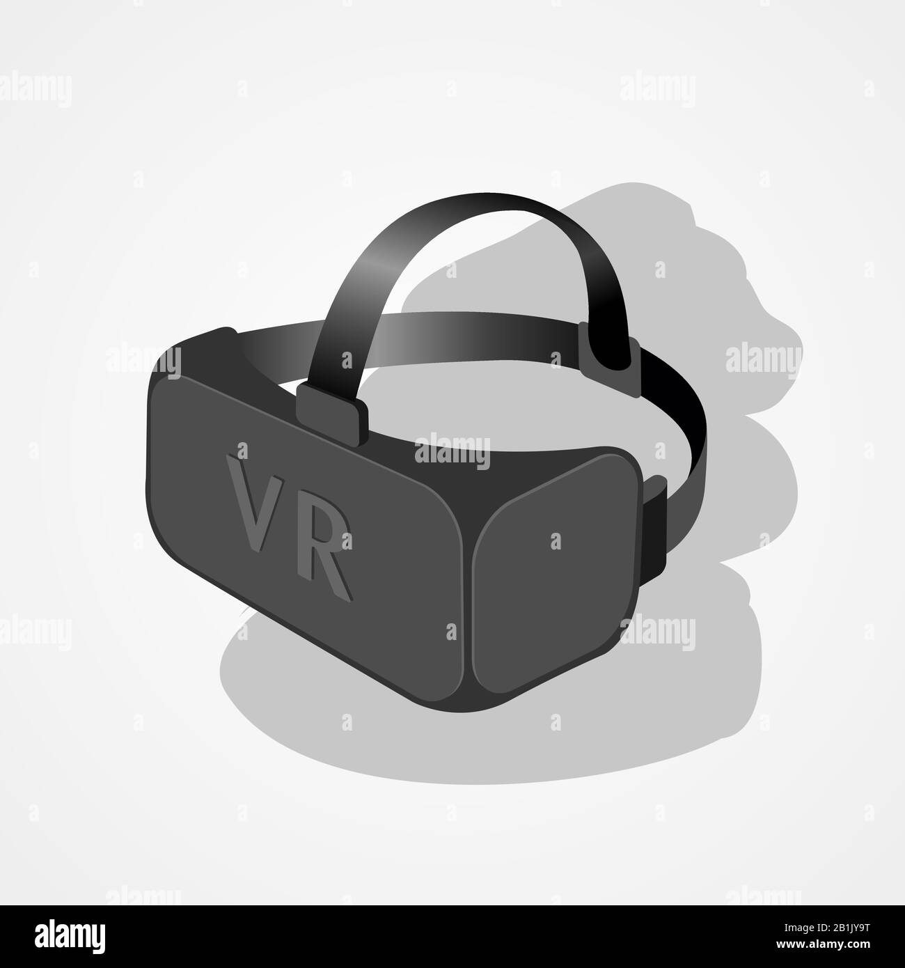 Virtual Reality Gläser zeigen eine einfache Vektordarstellung im flachen Stil. Stock Vektor