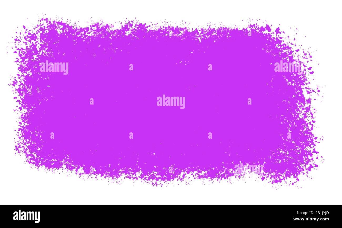 Dicker, violetter, strukturierter Pinselstrich, isoliert auf weißem Hintergrund für Designs und zum Schreiben von Kopien. Digital generiertes Element. Stockfoto