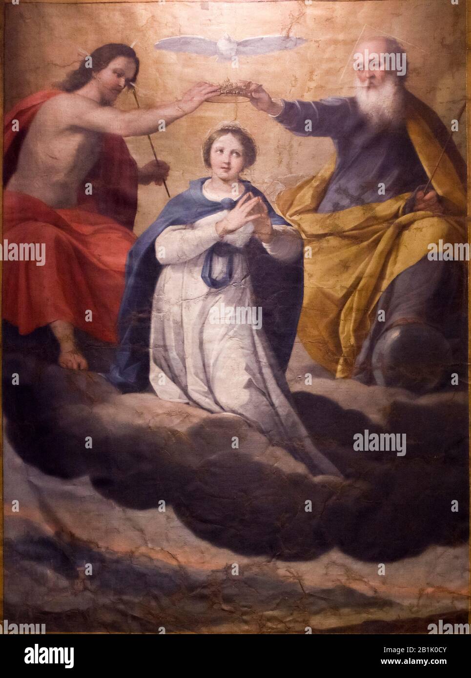 Italien Marken Senigallia - Diocesan Museum: Krönung der Jungfrau von Camillo Ridolfi Stockfoto