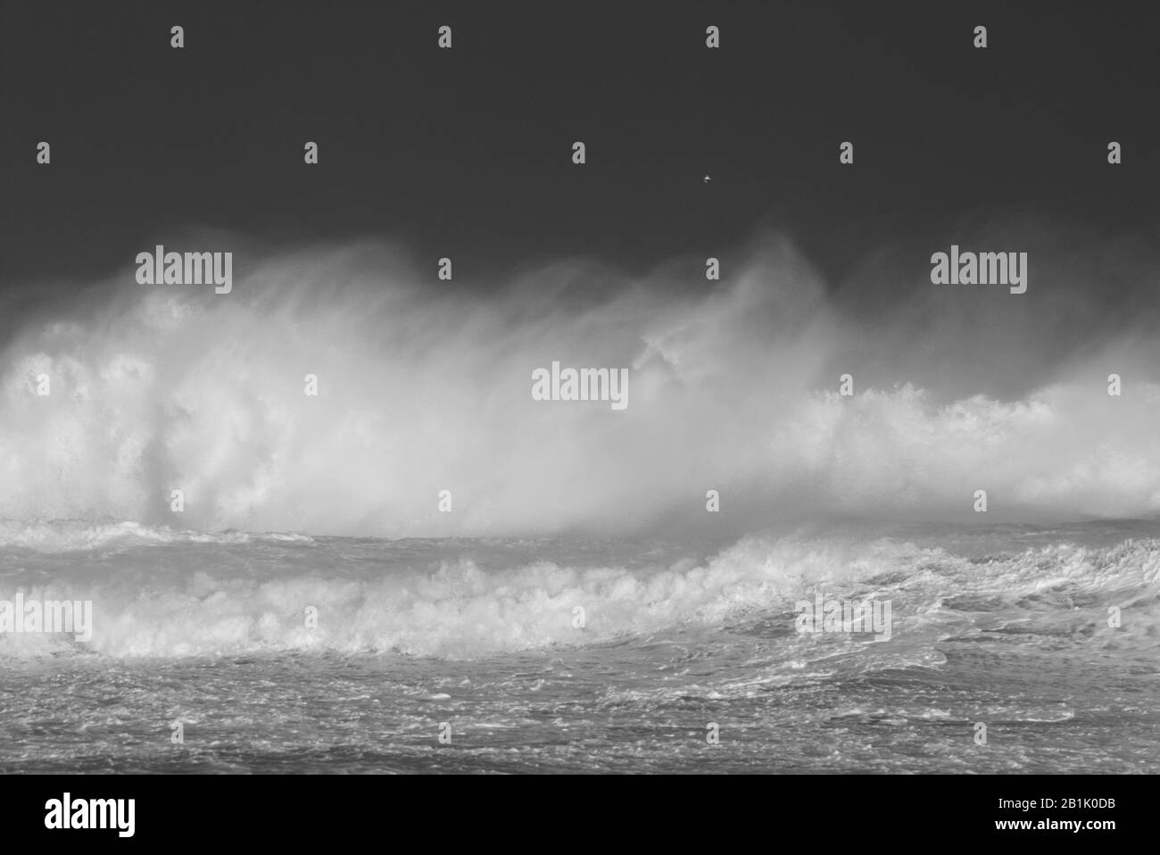Stürmische Meere bei Birsay, Orkney Isles Stockfoto