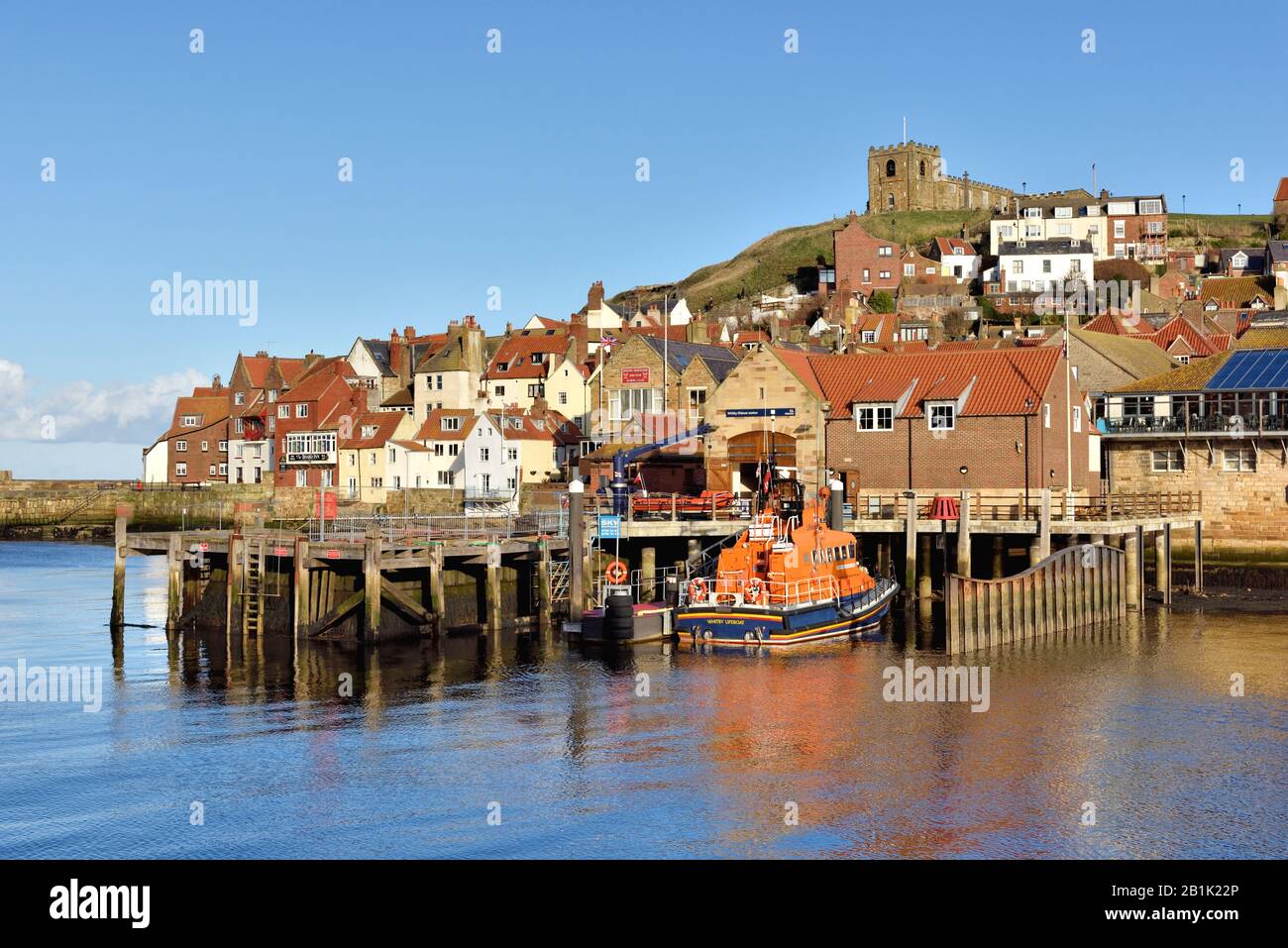 RNLI, Rettungsstation, Whitby, North Yorkshire, England, Großbritannien Stockfoto