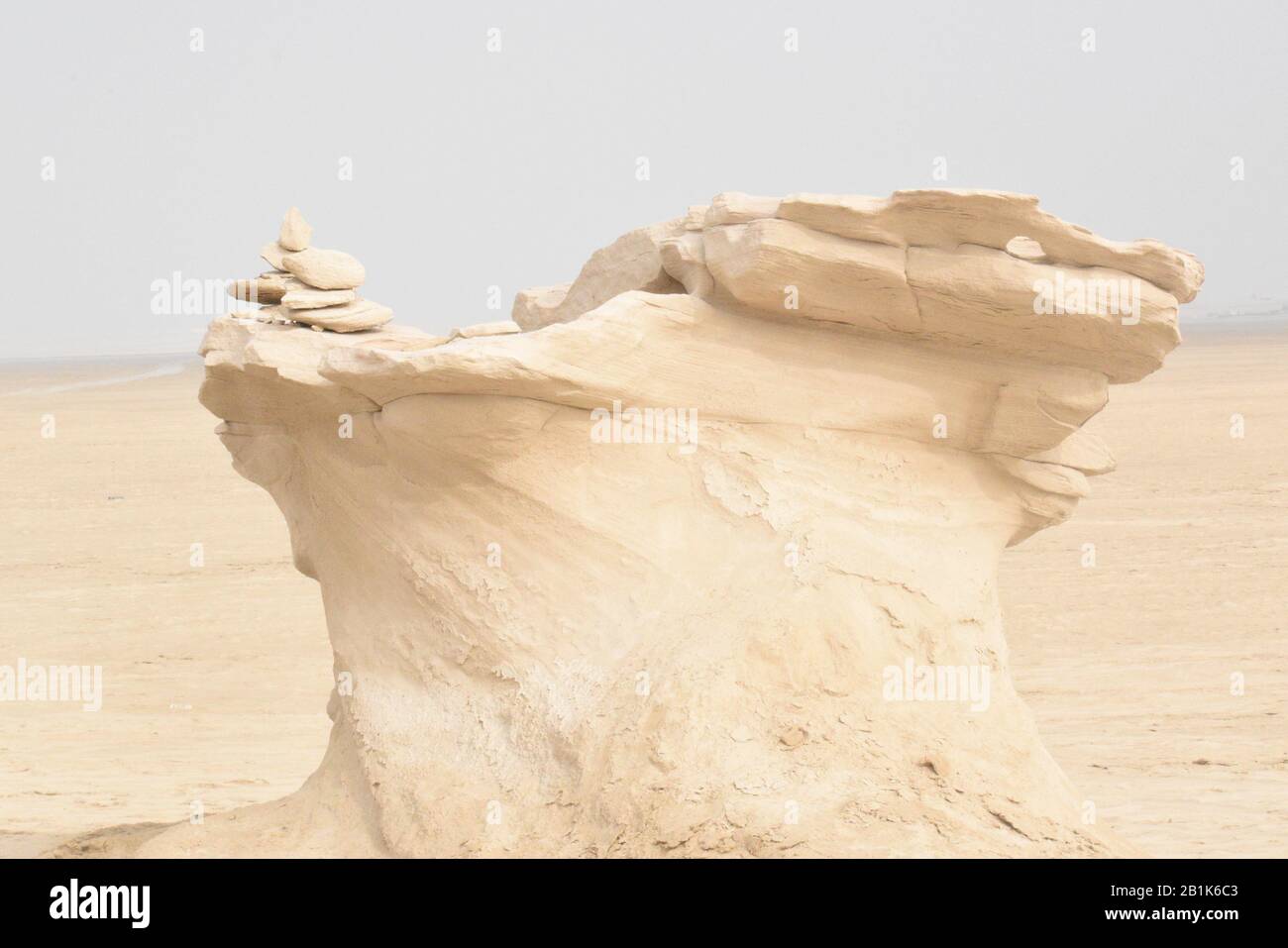 Fossil Dunes in Abu Dhabi. Stockfoto