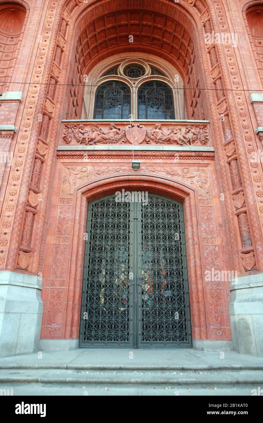 Das Rote Rathaus Sitz des Oberbürgermeisters, Berlin, Deutschland Stockfoto