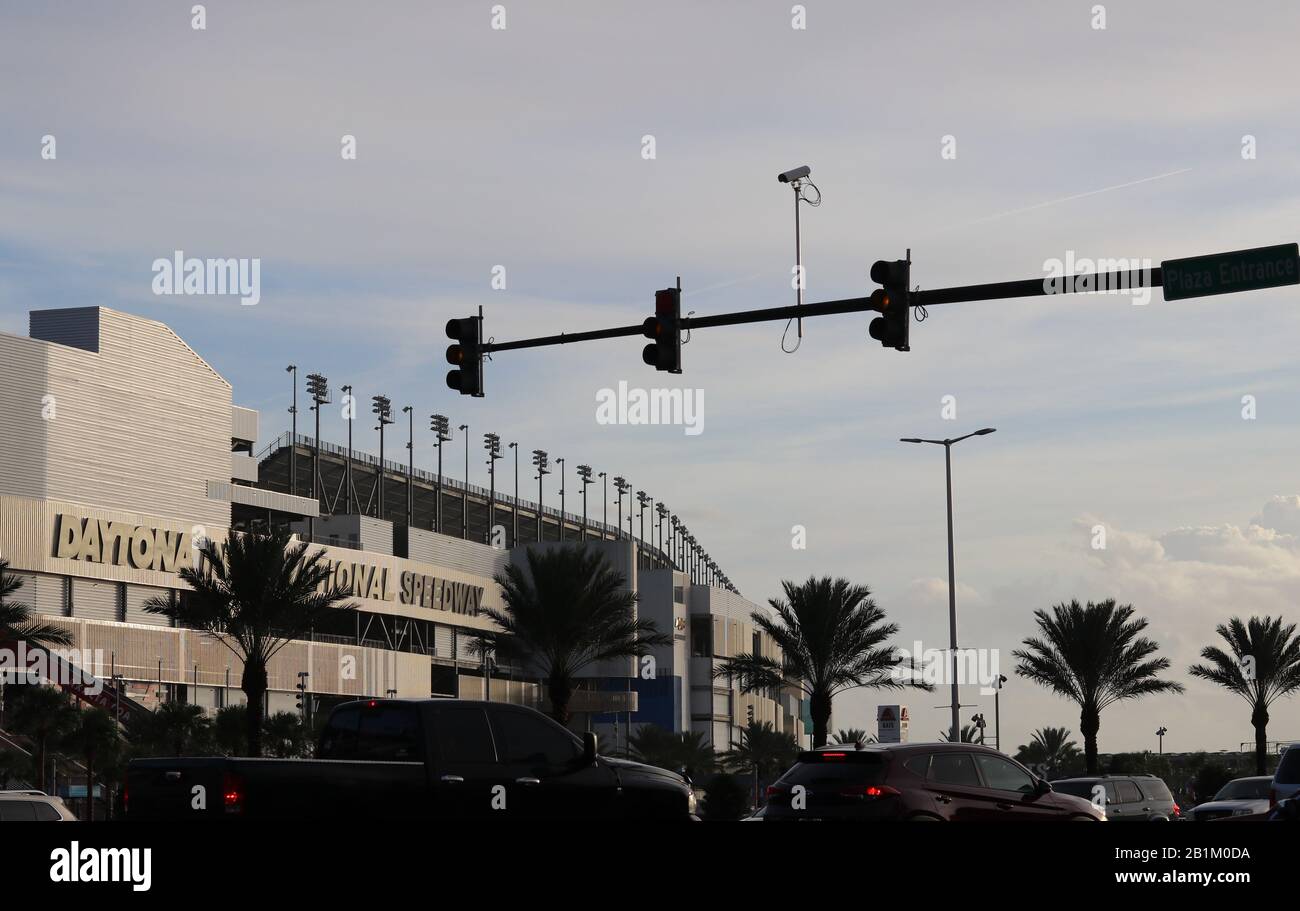 Der Historische Daytona Speedway. Stockfoto