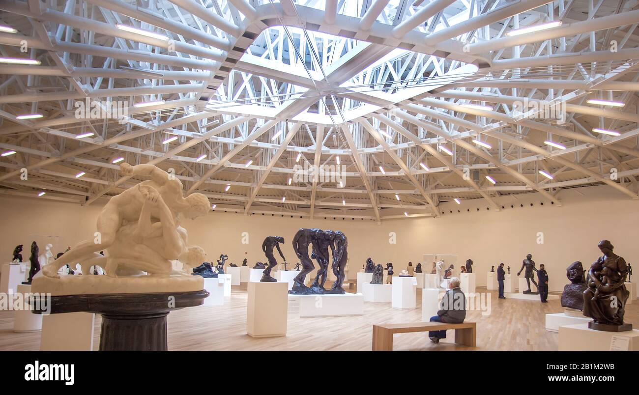 Rodin Hall im Soumaya Museum, Polanco, Mexiko-Stadt, Mexiko Stockfoto
