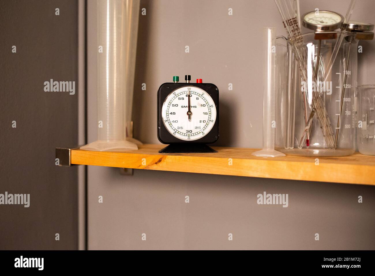 Chronometer in einem Hauslabor Stockfoto