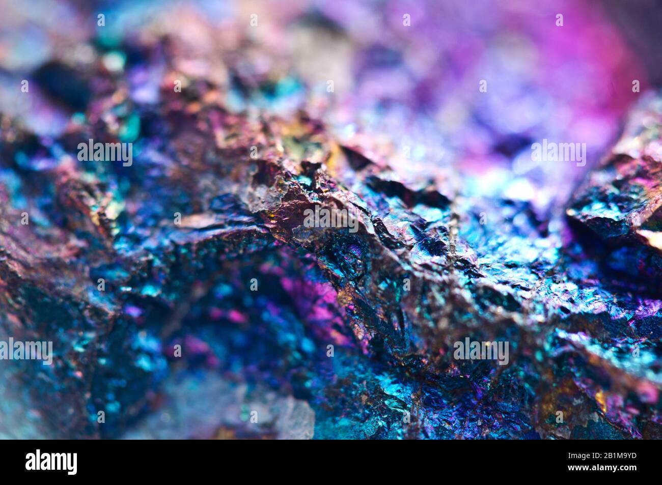 Farbenfroher Hintergrund. Natürliches Naturmaterial, Mineral. Makro Stockfoto