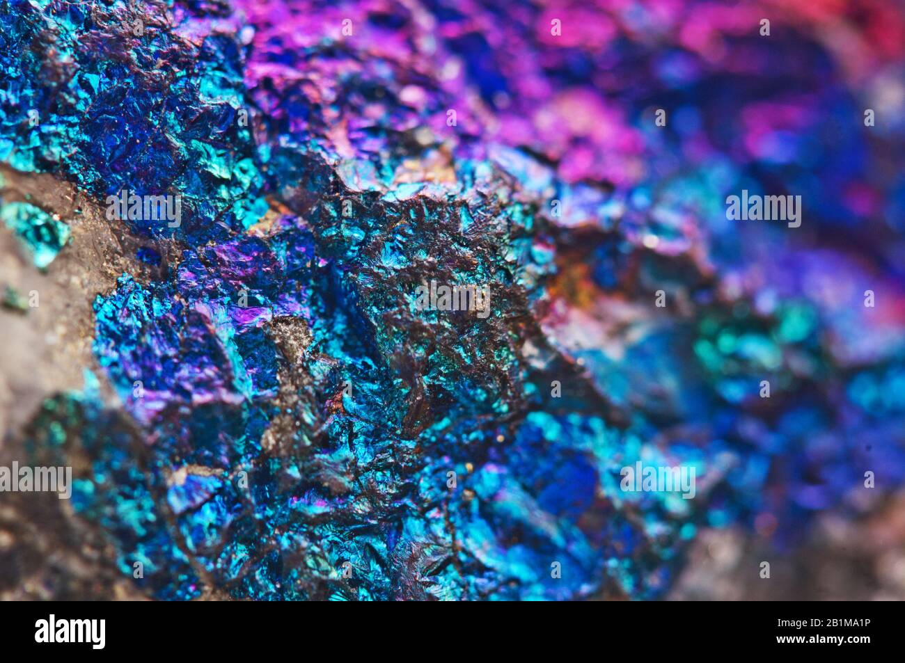 Farbenfroher Hintergrund. Natürliches Naturmaterial, Mineral. Makro Stockfoto