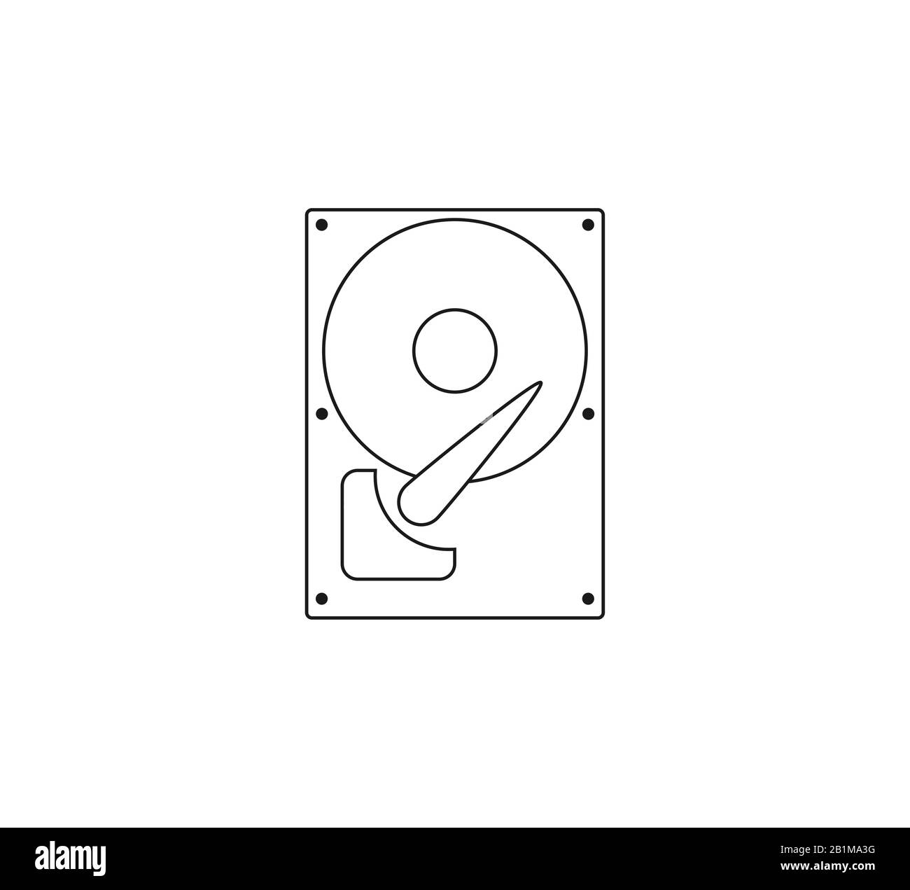 Festplattensymbol. Vektorgrafiken, flaches Design. Stock Vektor