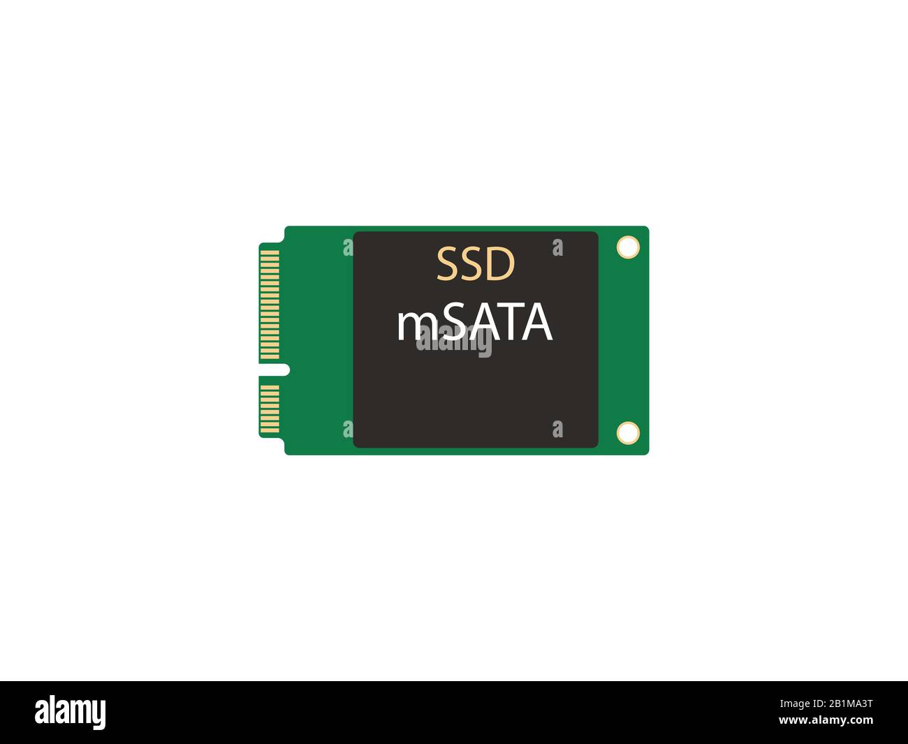 Solid-State-Laufwerk, ssd mSATA-Symbol. Vektorgrafiken, flaches Design. Stock Vektor