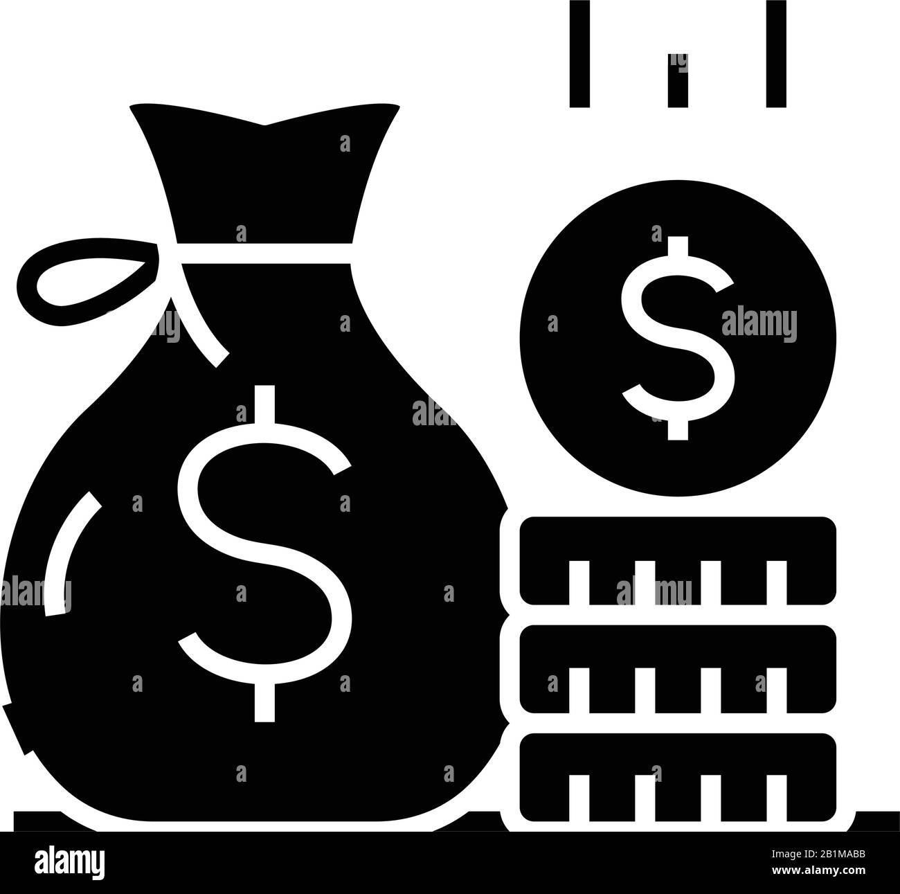 Großes schwarzes Symbol, Konzeptabbildung, Vektor-Flachsymbol, Glyph-Zeichen. Stock Vektor