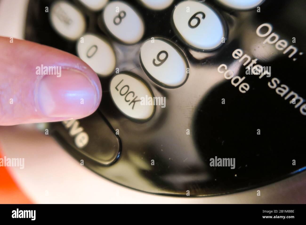 Persönlicher Hotel-Safe, USA Stockfoto
