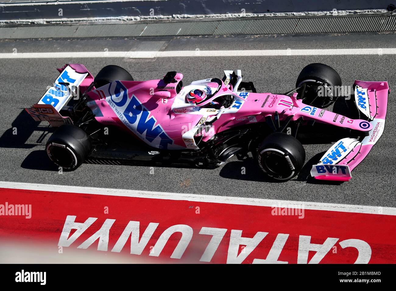 Montmelo, Spanien. Februar 2020. #11 Sergio Perez, Racing Point F1 Team, Mercedes. Formel-1-Weltmeisterschaft 2020, Wintertesttage #2 2020 Barcelona, 26./28. Februar 2020. Foto Federico Basile/Insidefoto Credit: Insidefoto srl/Alamy Live News Stockfoto