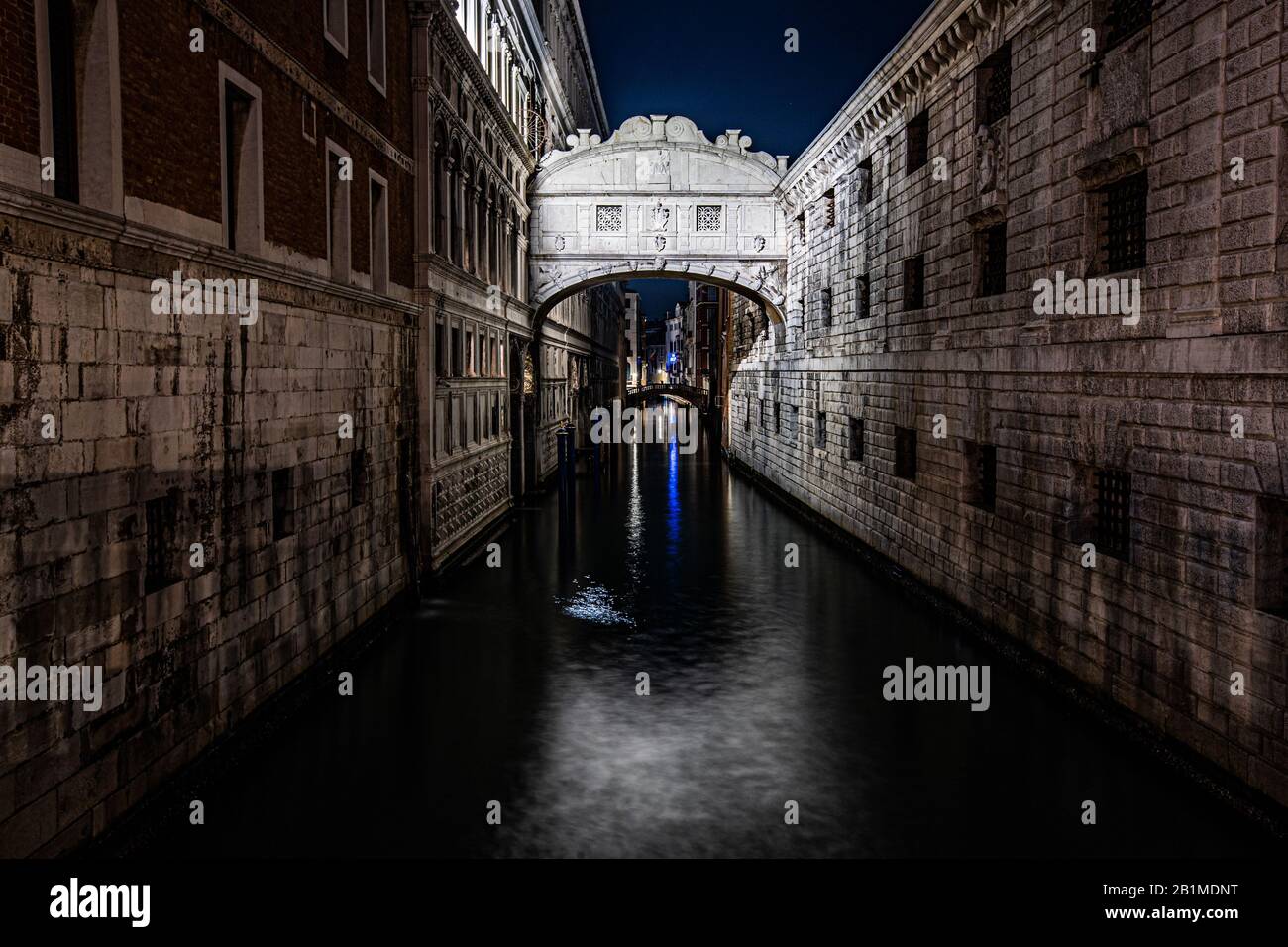 Nachtfoto in Venedig Stockfoto