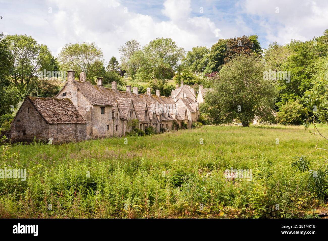 Arlington Row Cottages, Bibury, Gloucestershire, Cotswolds, England, GB, Großbritannien Stockfoto