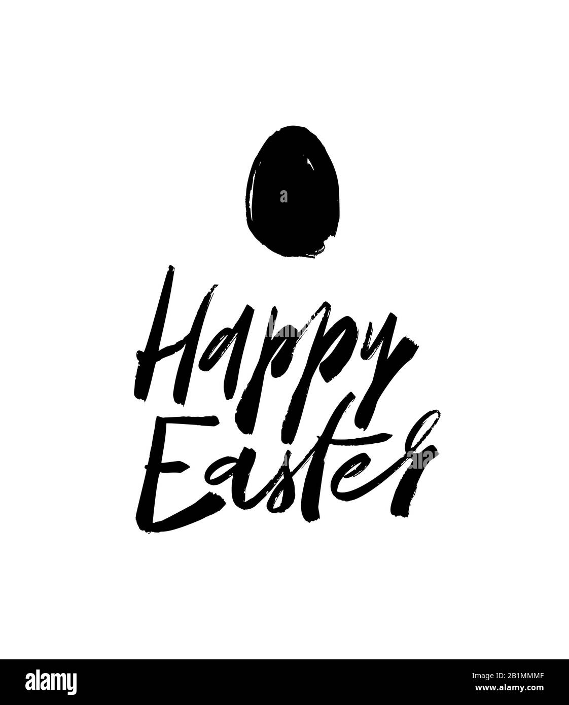 Frohe Ostern - moderne Tinte mit handschriftlicher Aufschrift. Designelement für Karte, Poster, Illustration Stock Vektor