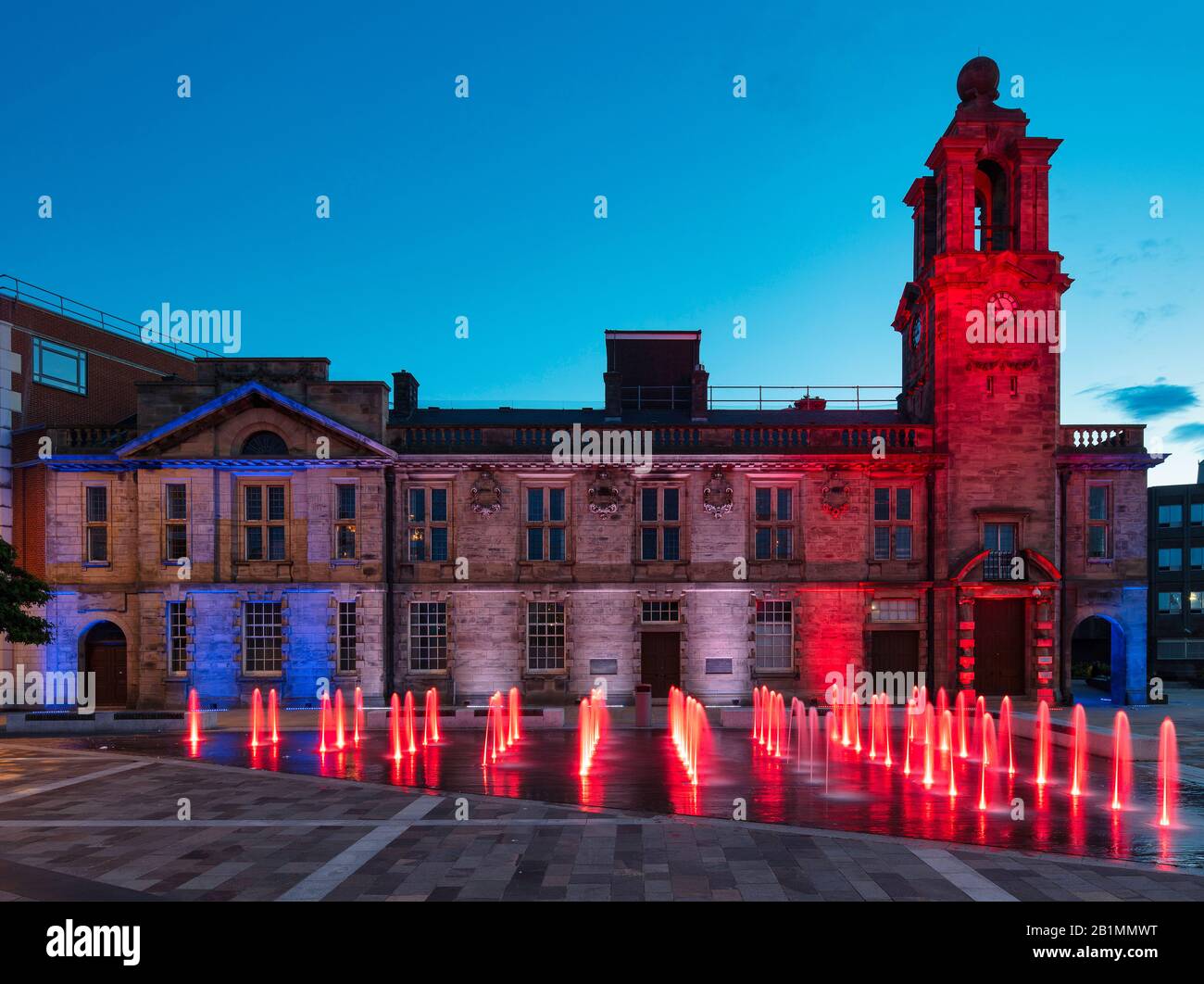 Keel Square in Dusk, Sunderland, Tyne and Wear, England, Großbritannien Stockfoto