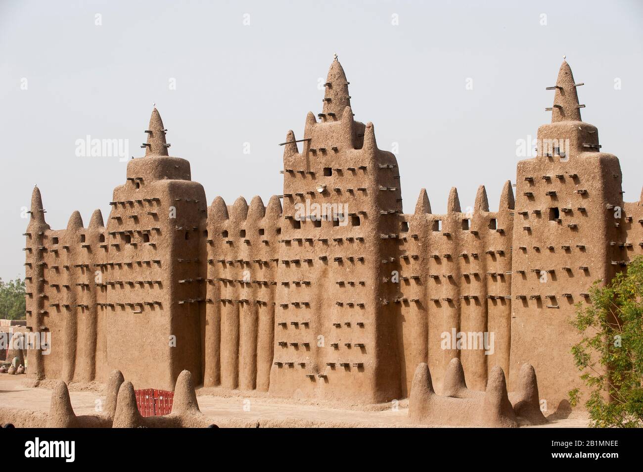 Mali, Djenne, große Moschee aus Ton ist ein UNESCO-Weltkulturerbe / MALI, Djenne , großer Moschee Bau aus Lehm ist UNESCO Weltkulturerbe Stockfoto