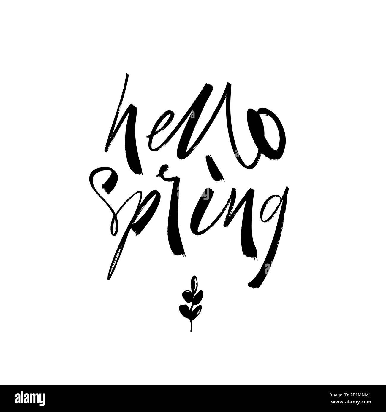 Hallo Feder - moderne Handschrifterpinselschrift. Element für Ihr Design Stock Vektor