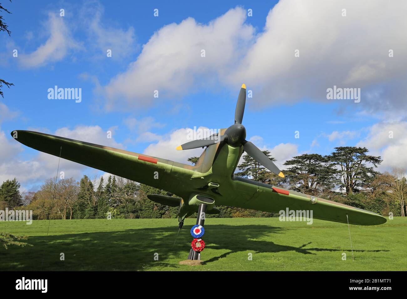 Hawker Hurricane (Replikat in voller Größe), RAF Fighter Command HQ, Bentley Priory, Stanmore, Harrow, Greater London, England, Großbritannien, Großbritannien, Europa Stockfoto