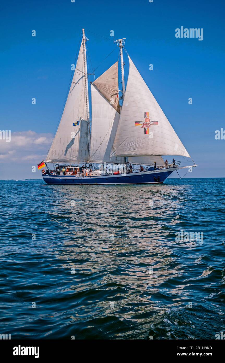 Segelschiff Johann Smidt an der Ostsee, Dänemark, Ostsee Stockfoto