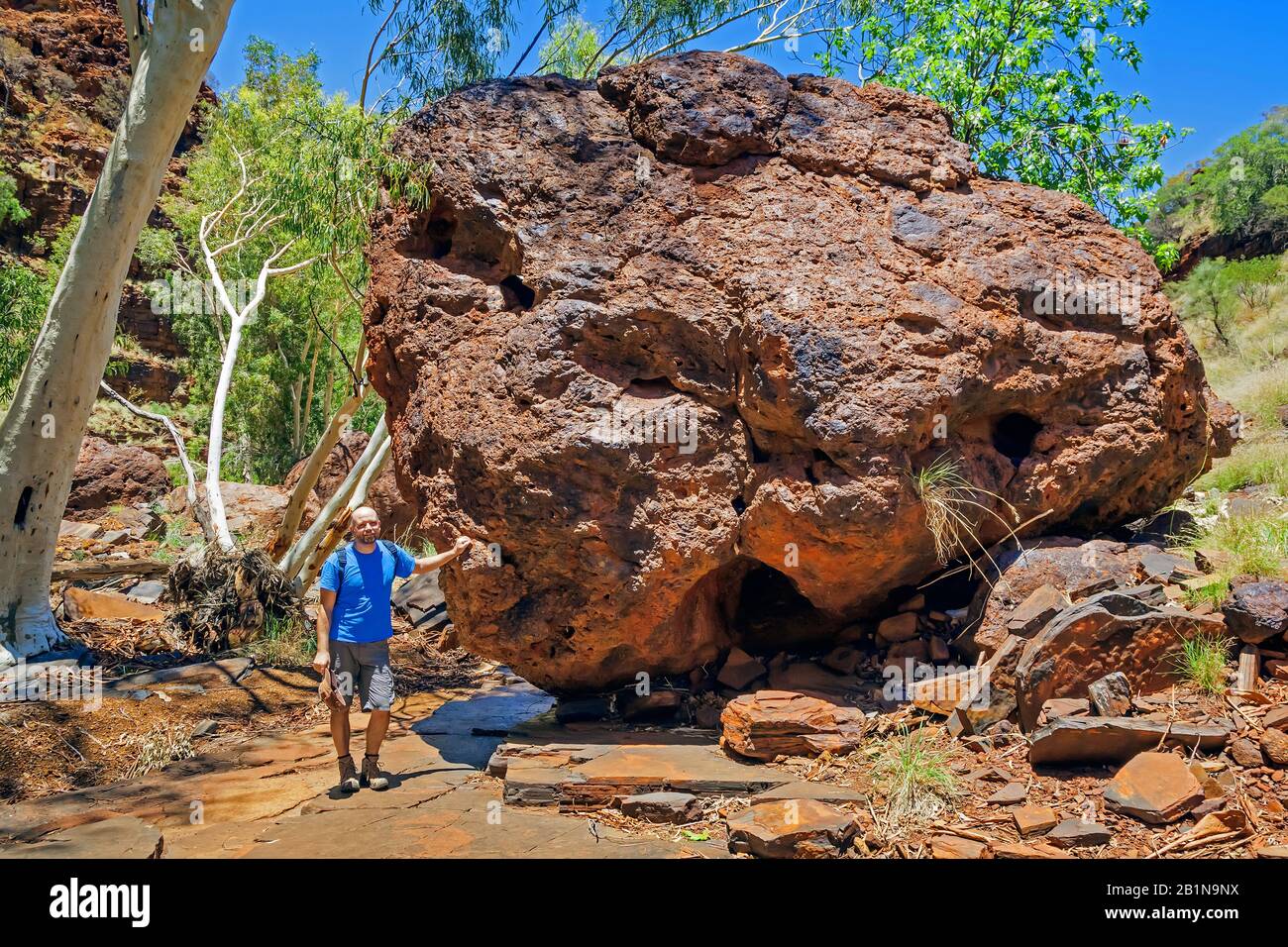 Felsen in der Dales Gorge, Australien, Karijini National Park Stockfoto