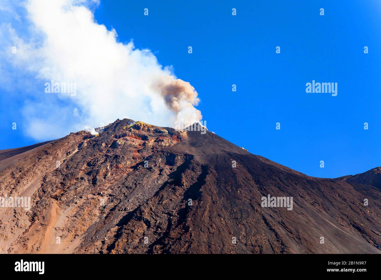 Vulkanausbruch, Italien, Liparische Inseln Stockfoto