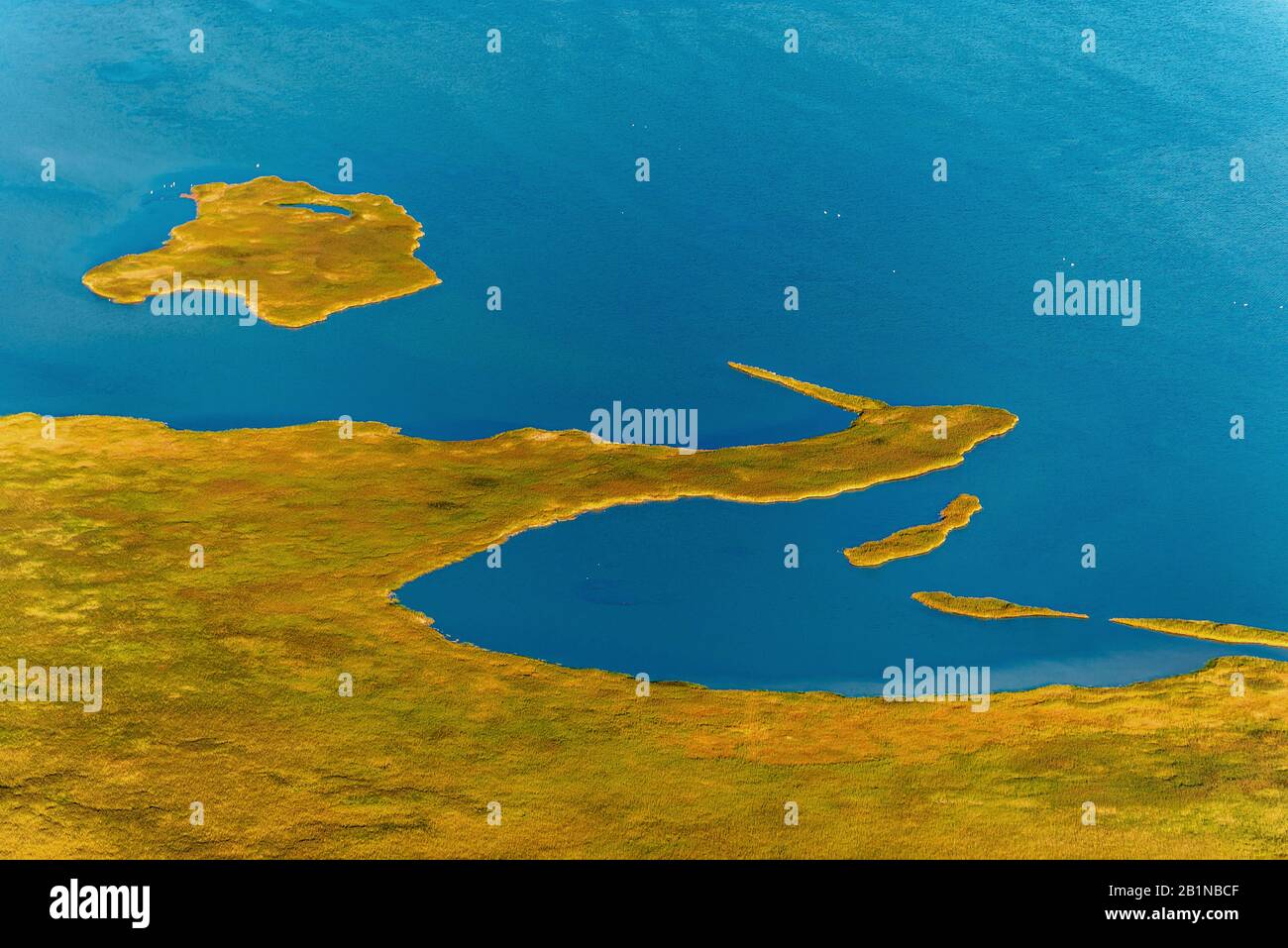 Luftbild zum Rantum-Becken, Deutschland, Schleswig-Holstein, Nationalpark Schleswig-Holsteinisches Wattenmeer, Sylt Stockfoto