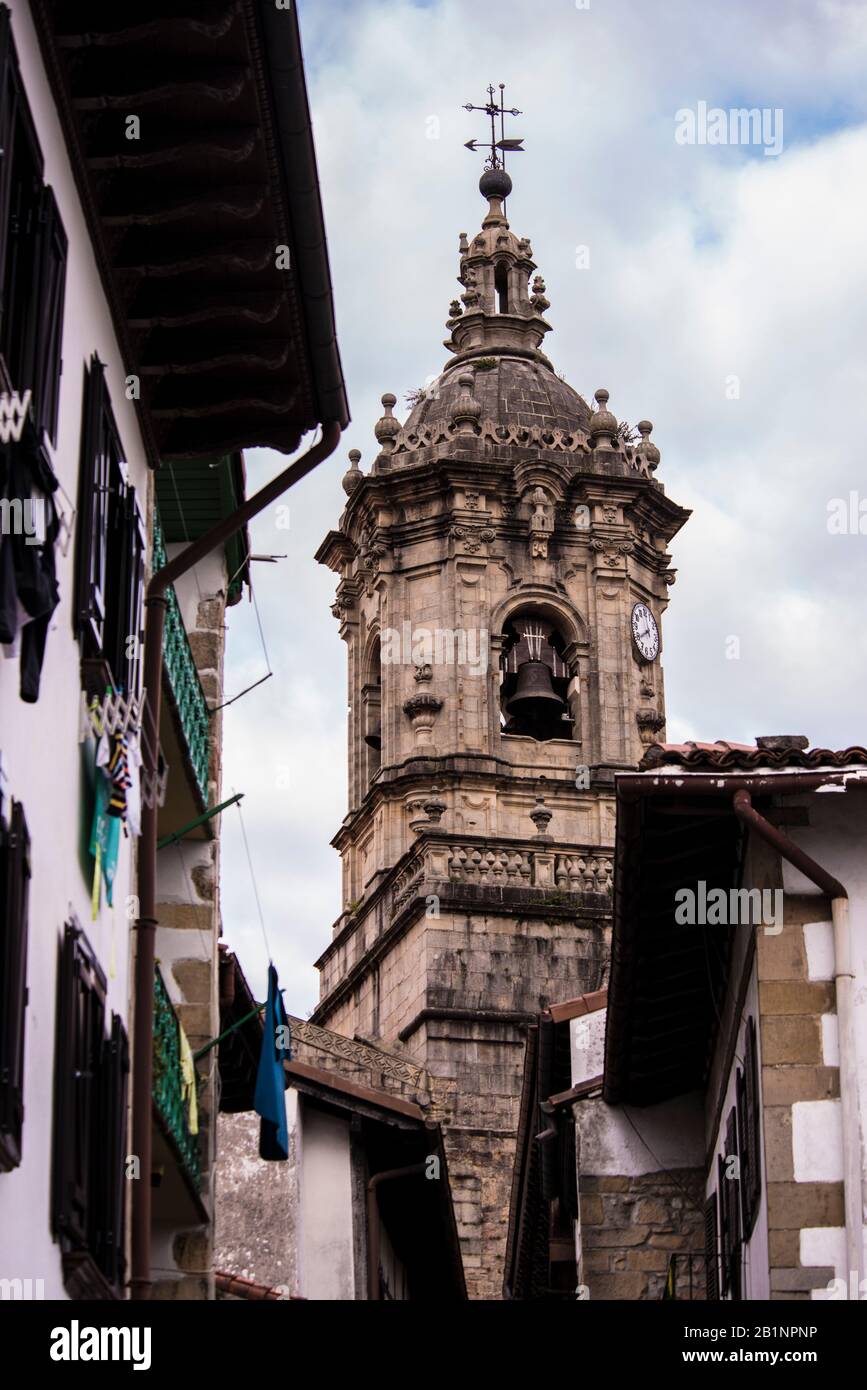 Iglesia Santa María de la Asunción, Hondarribia, País Vasco Stockfoto