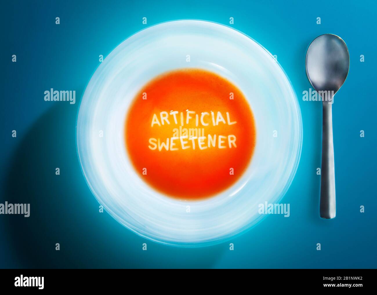 Alphabet Suppe Künstliche Süßungsmittel Stockfoto