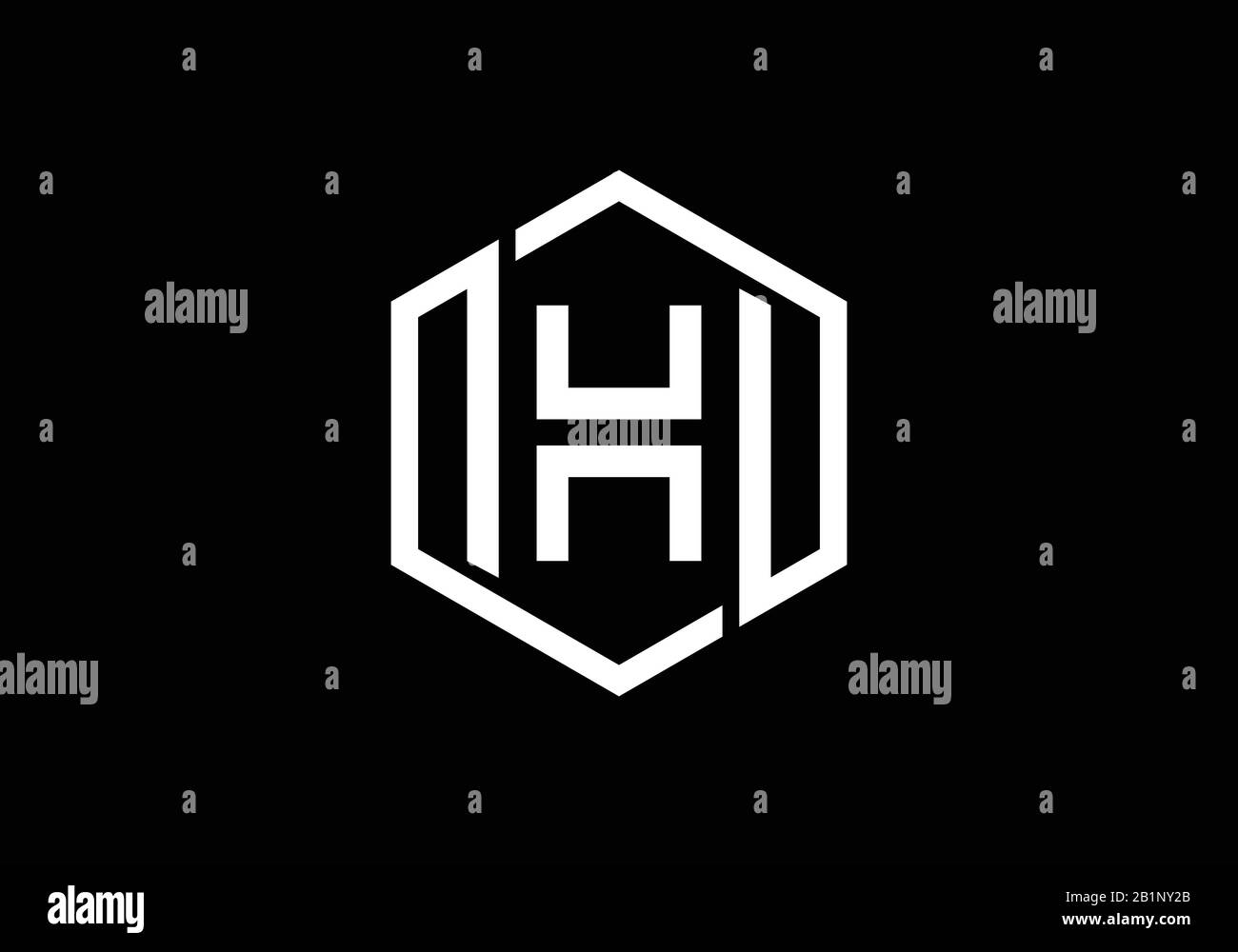 H Anfangsbuchstaben Logo Design, Creative Modern Letters Vector Icon Logo Illustration. Stock Vektor