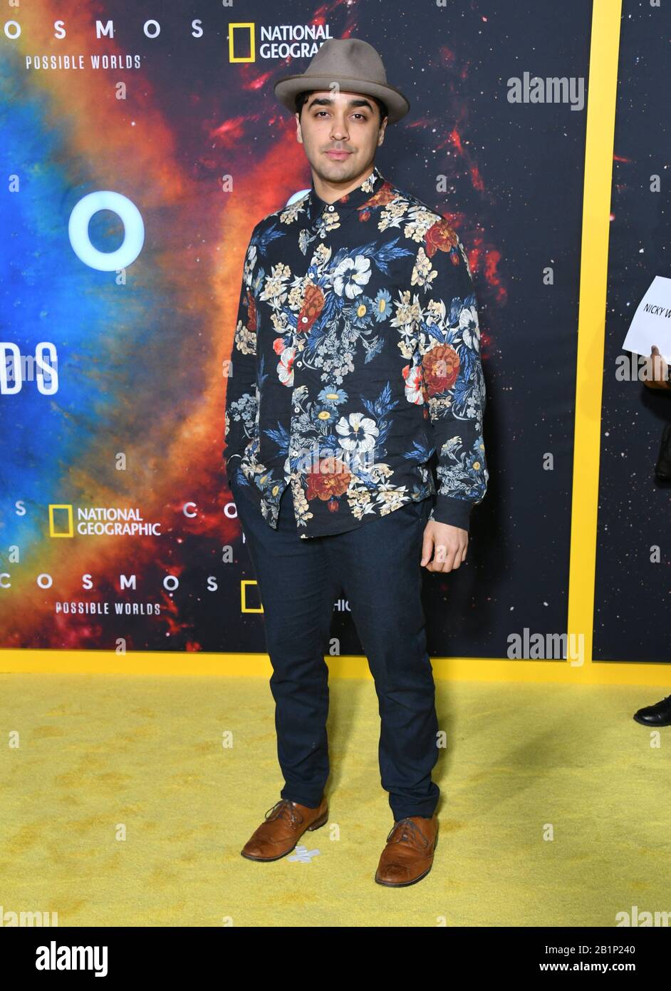 26. Februar 2020 - Los Angeles, Kalifornien - EJ Bonilla. Die Premiere von Los Angeles in der UCLA, Royce Hall von National Geographic ''Cosmos: Mögliche Welt''. (Bild: © Birdie Thompson/AdMedia über ZUMA Wire) Stockfoto