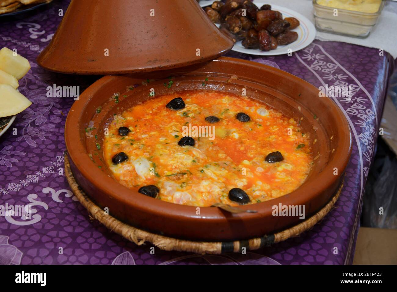 Tag im Leben von Tingher in der Wüste, Marokko Stockfoto