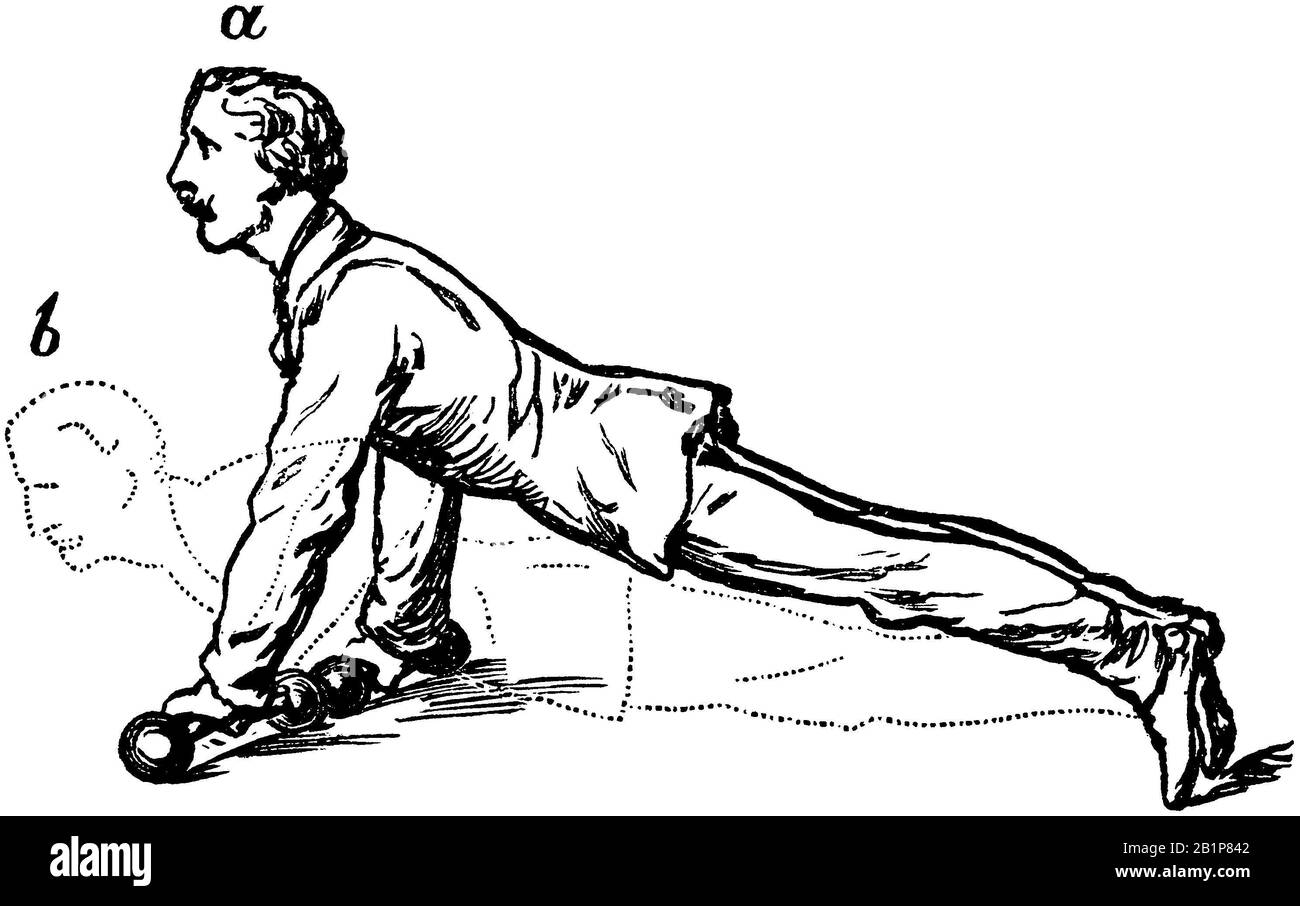 Gymnastik: Kinderwagen, , anonym (Gesundheitsbuch, 1887) Stockfoto