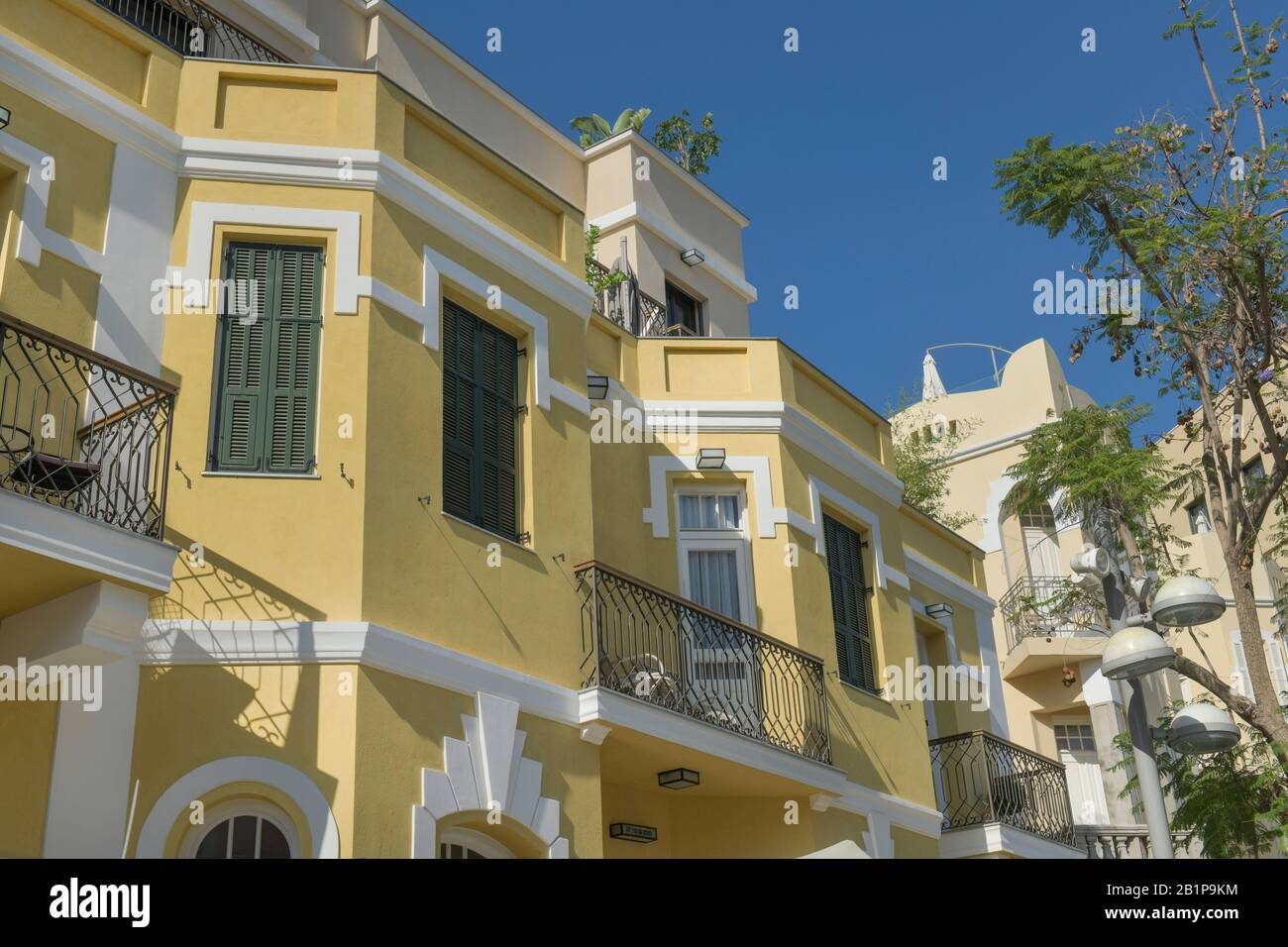 Wohnhaus, Weiße Stadt, Nachalat Benyamin, Tel Aviv, Israel Stockfoto